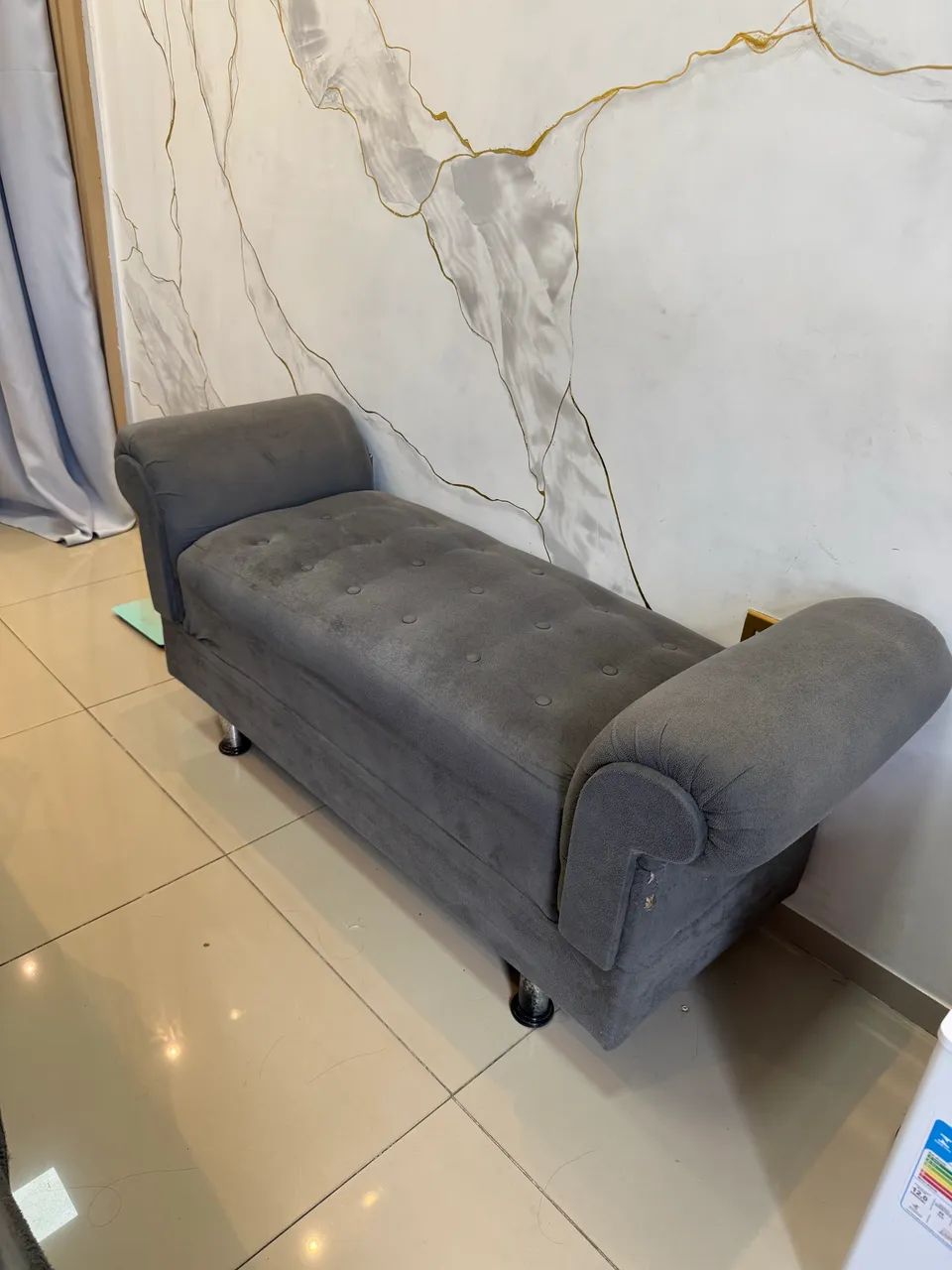 Sofá recamier Cinza