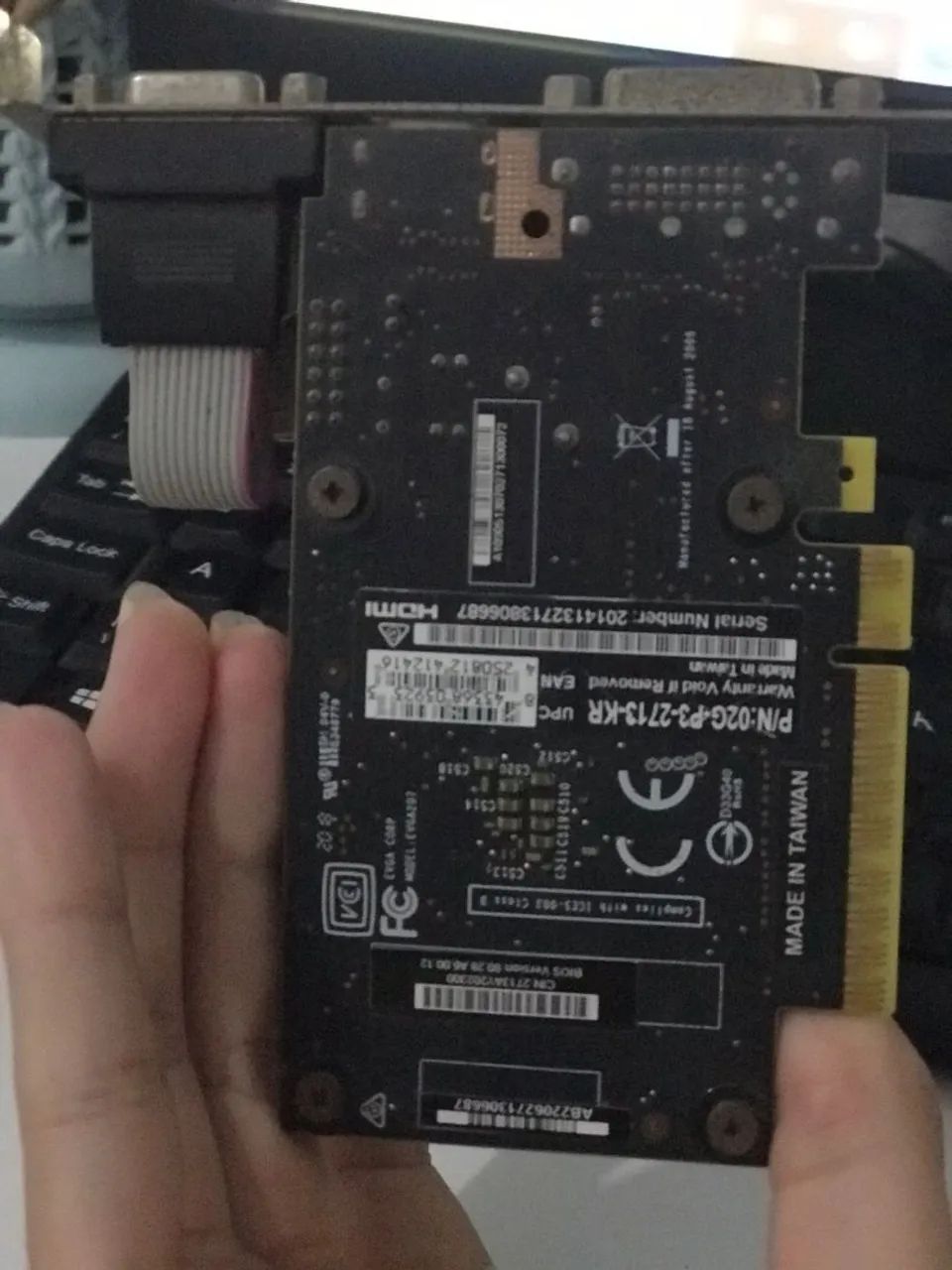 Placa de vídeo GT 710 defeituosa usada - Foto 4