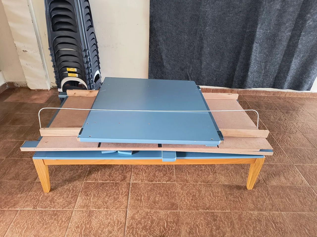 Berço americano Reller azul com colchão  - Foto 4