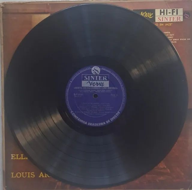 Vinil LP Encontro com Ella Fitzgerald e Louis Armstrong (raro de época!) - Foto 3