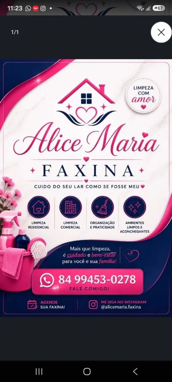 Faço faxina 