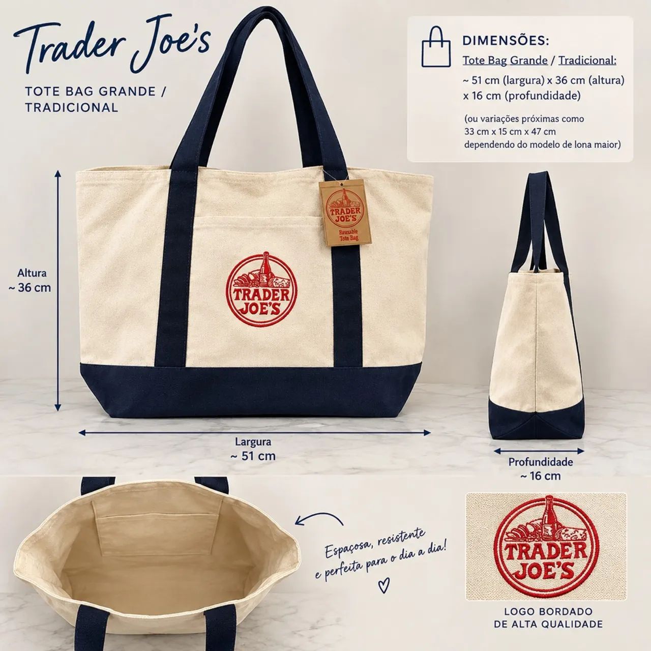 Bolsa grande Trader Joe?s - Foto 2