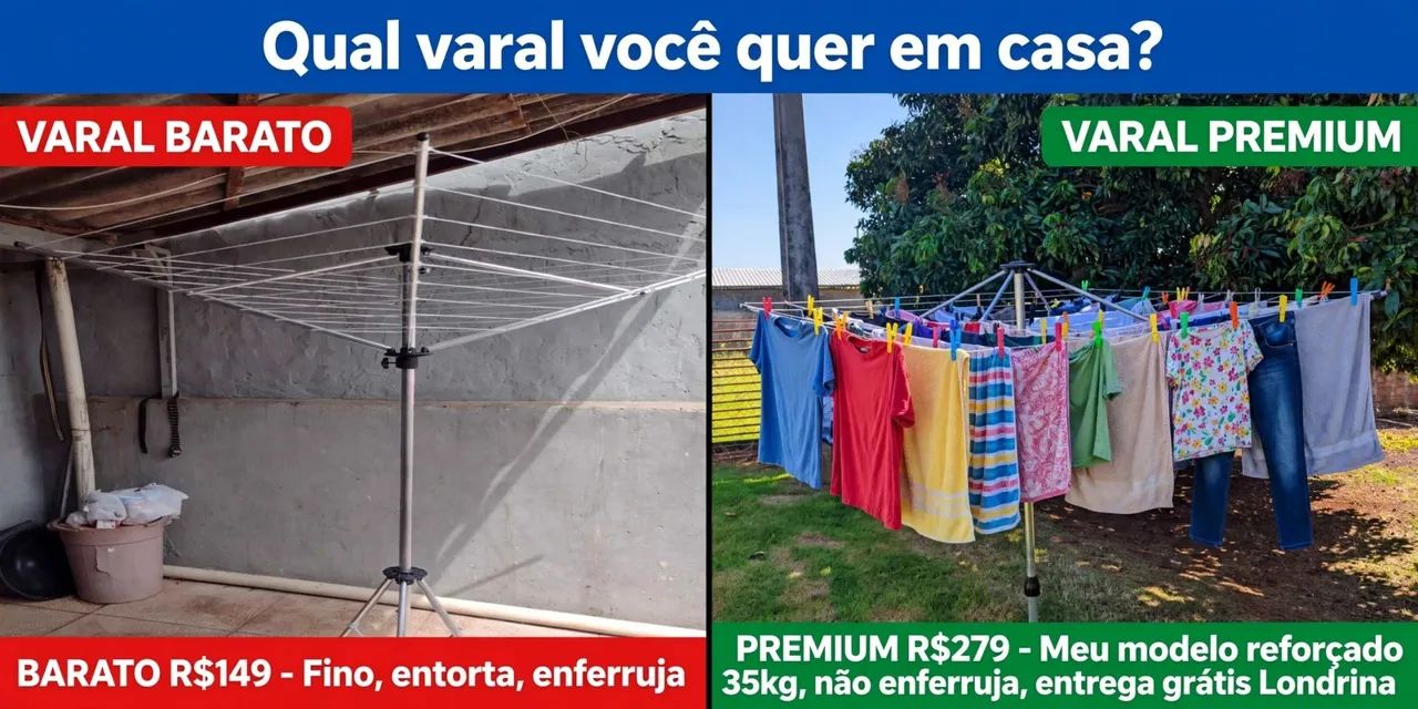 Varal giratório  - Foto 3