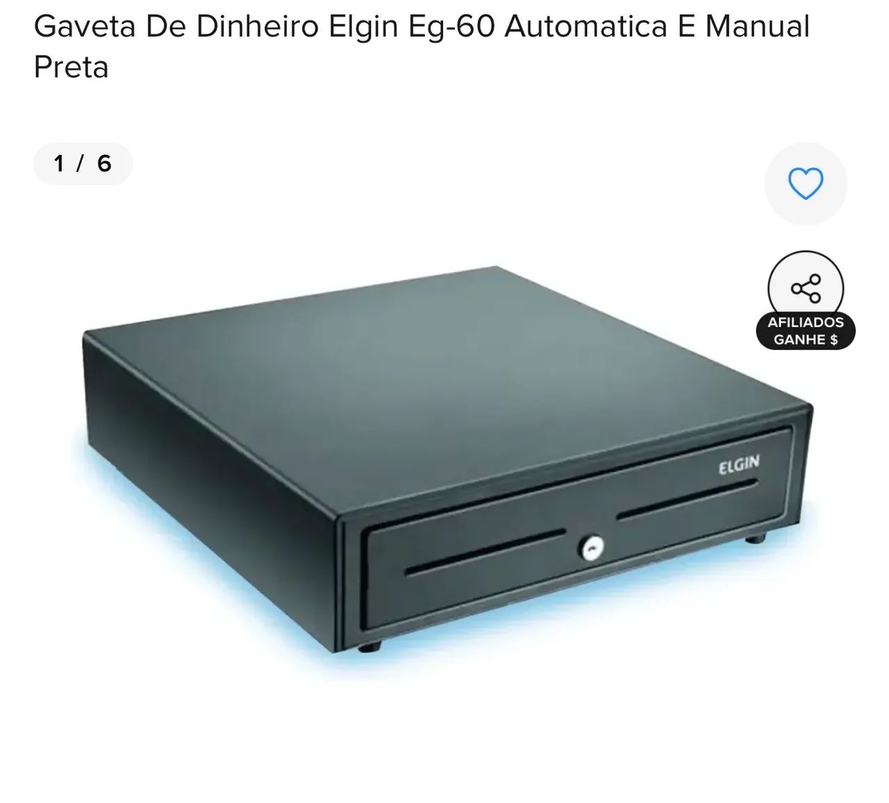 Caixa organizadora de dinheiro elgin eg60 manual e automática  - Foto 3
