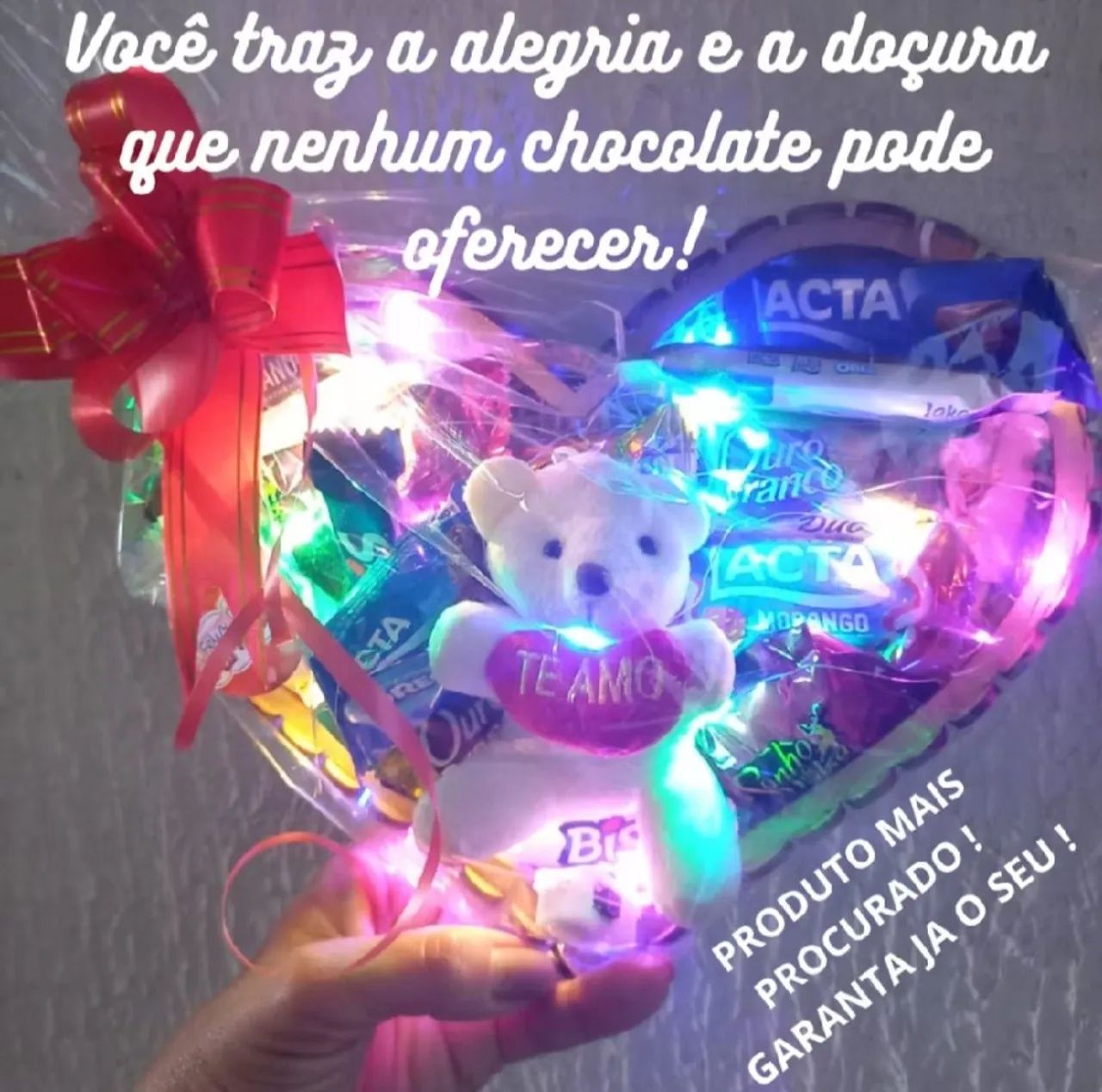 Cesta Presente Pisca-pisca Ursinho - Foto 4