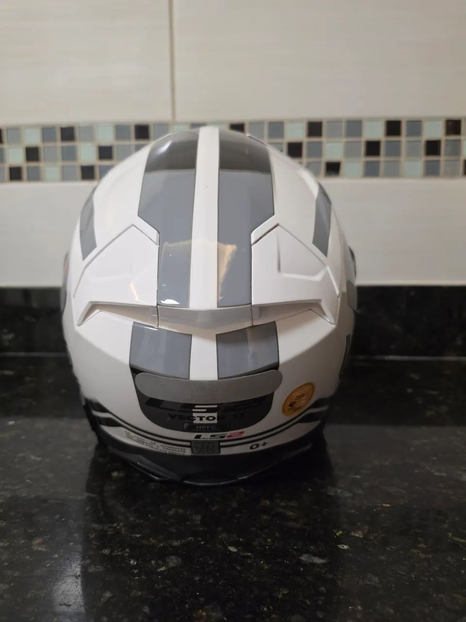 Capacete LS2 FF811 Vector II Metric Branco - Semi Novo - Foto 5