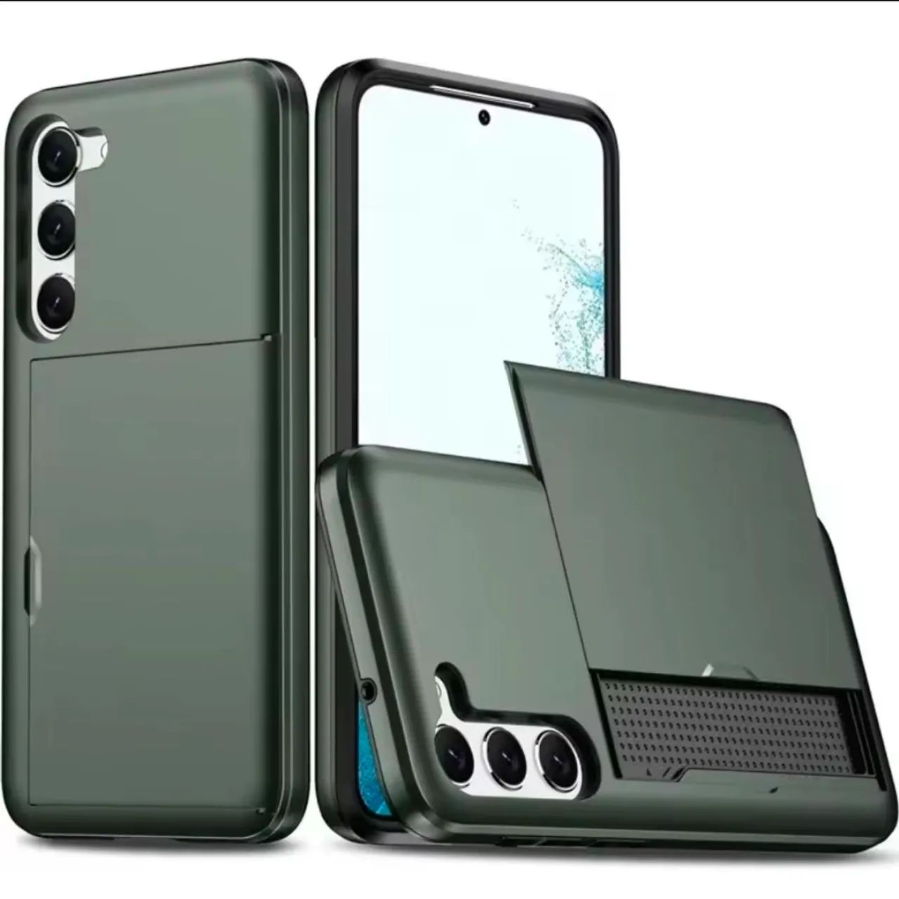 Capa de celular Galaxy S24/25 com porta-cartão embutido