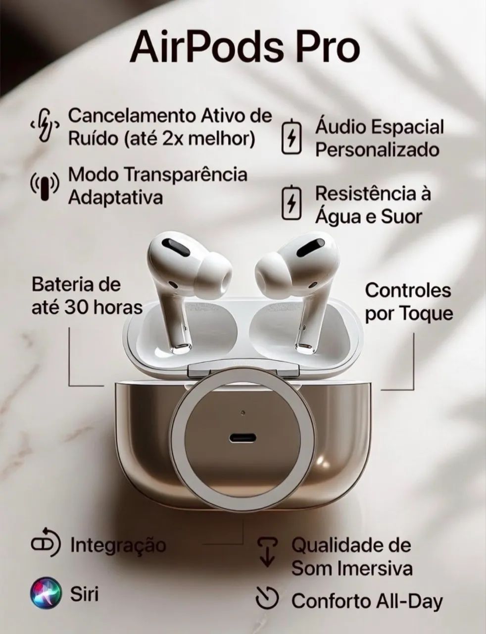 Fone Air pod Pro 5 Geração IOS e Android - Foto 5
