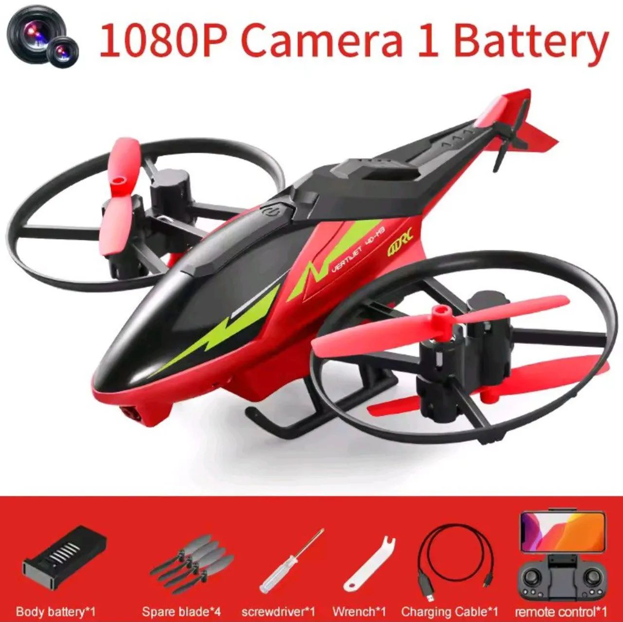 helicóptero com uma câmera 1080P integrada,