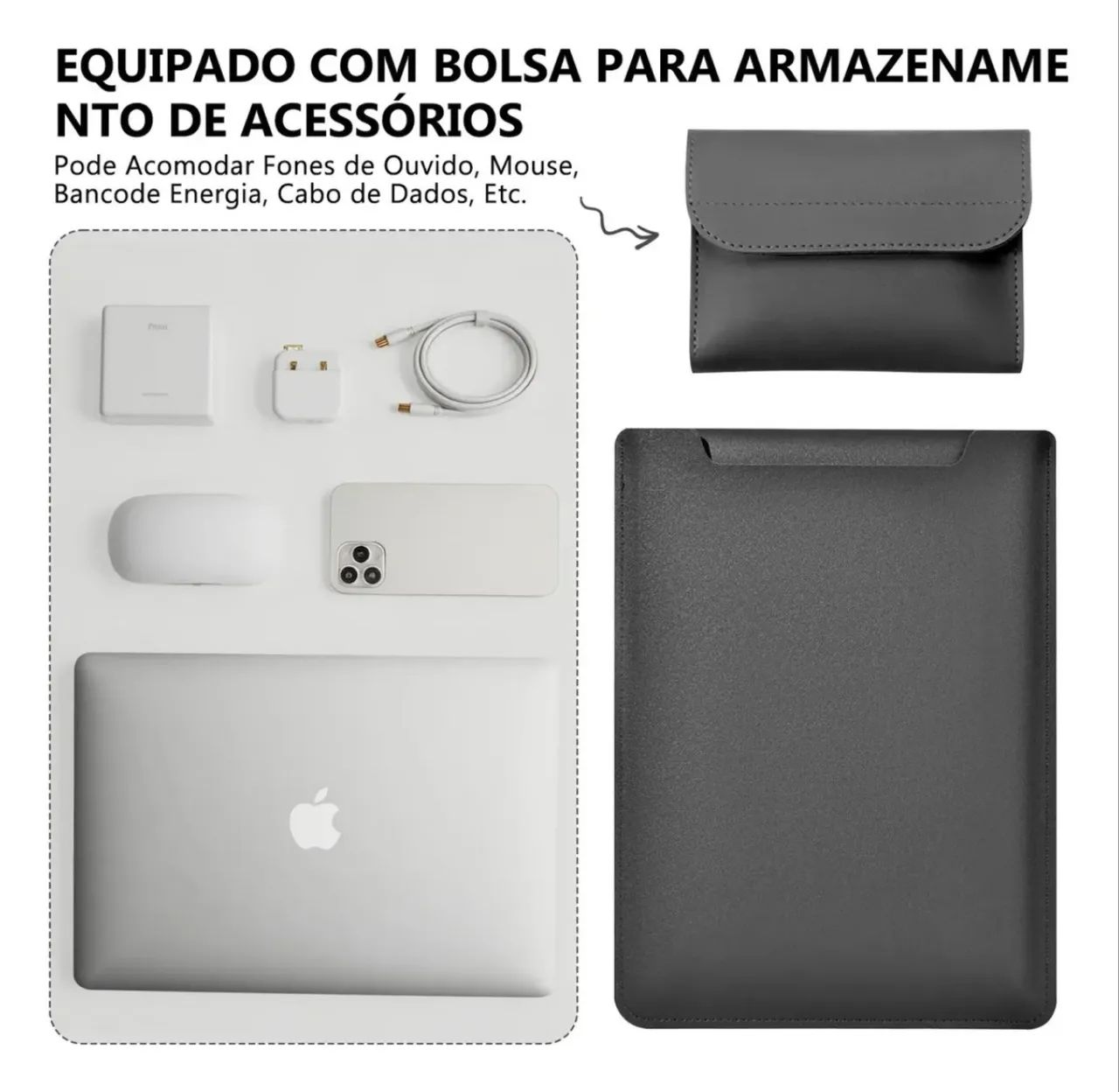 Capa em couro MacBook/notebook  - Foto 2