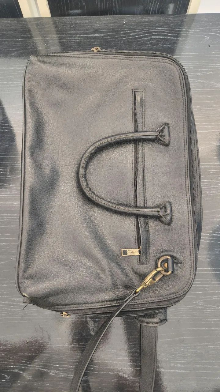 Bolsa executiva lateral de couro 