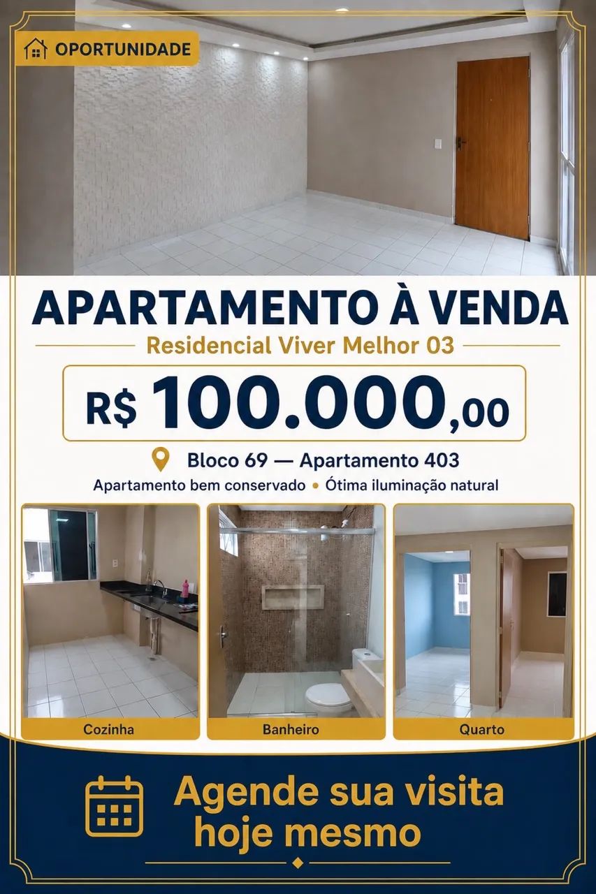 VENDO APARTAMENTO NO VIVER MELHOR 3