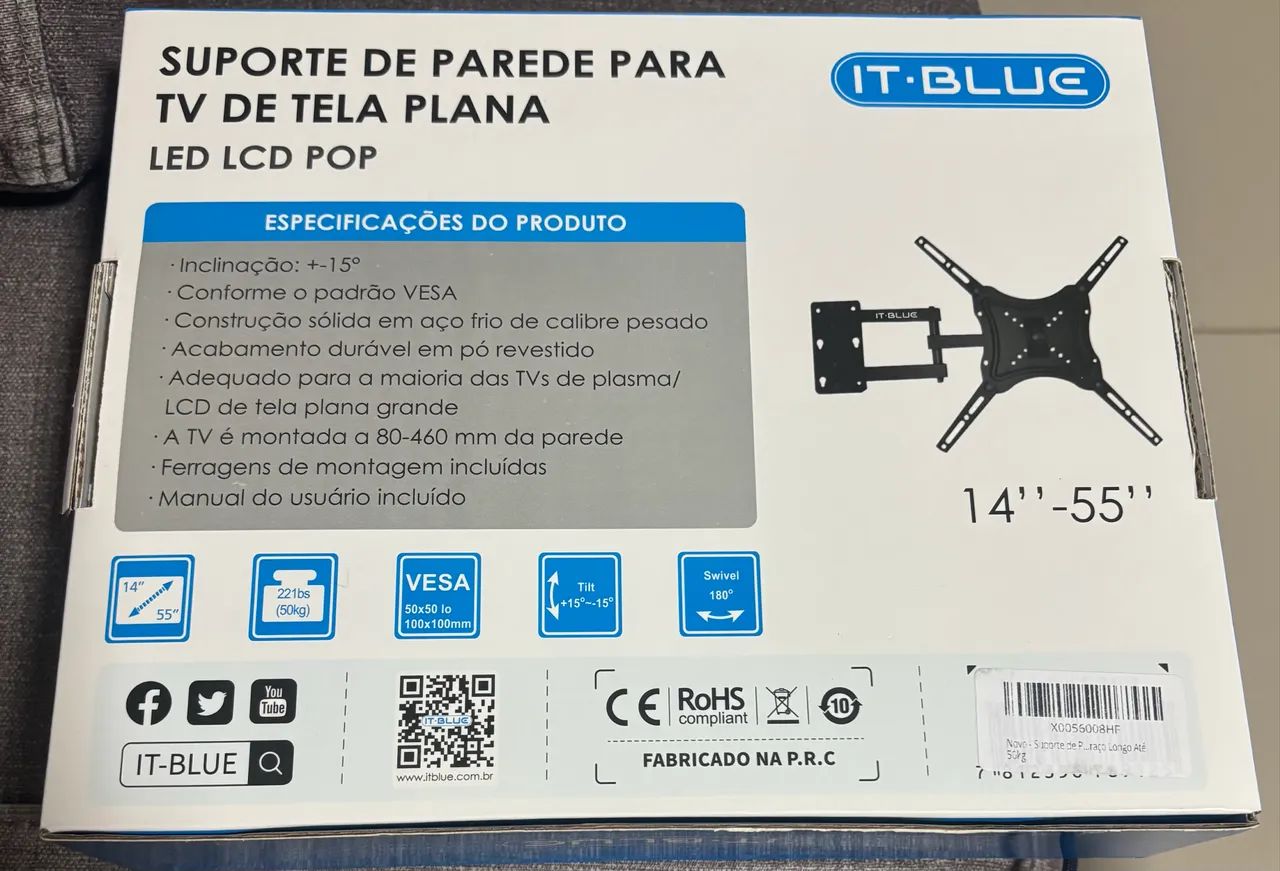 Suporte de parede para TV 14 a 55 polegadas  - Foto 2