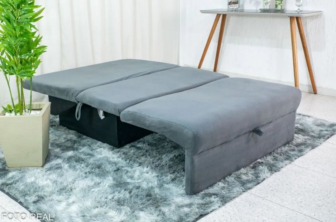Sofá cama Malu Suede / 3 cores disponíveis  / pague na entrega  - Foto 2