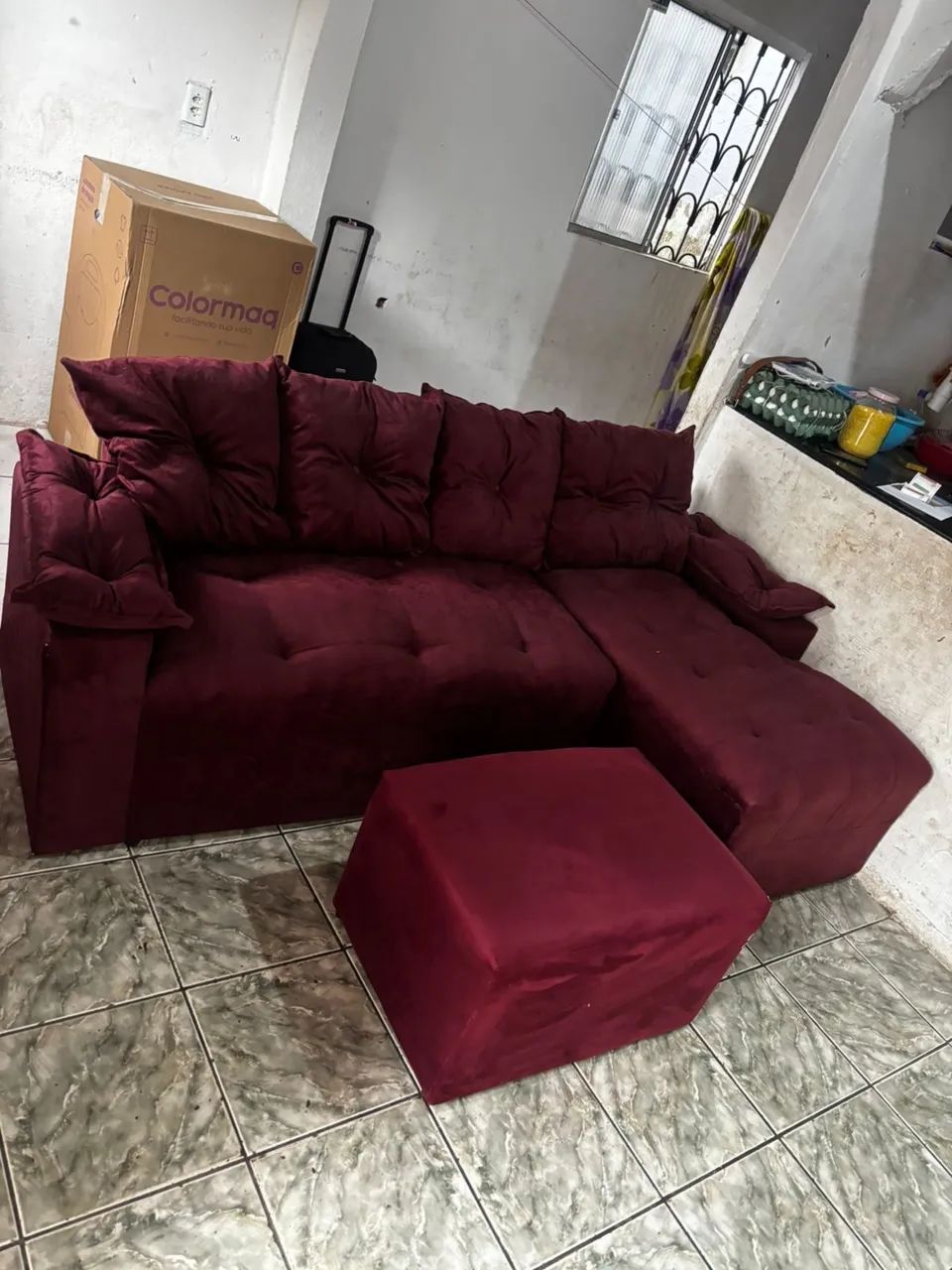 Sofá com puff