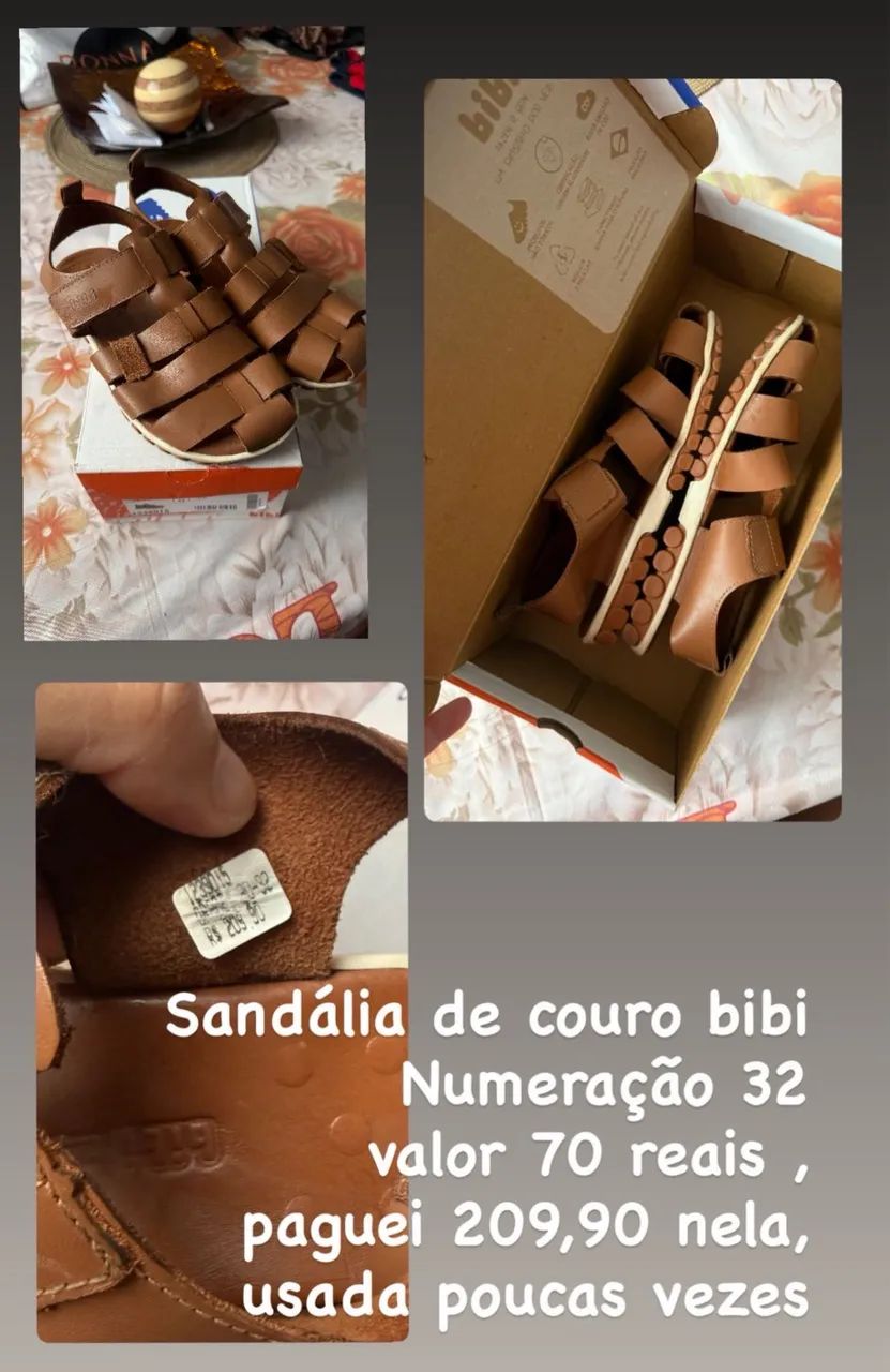 Sandália bibi couro