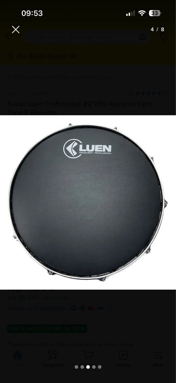 Surdo de percussão, para pagode - Foto 2