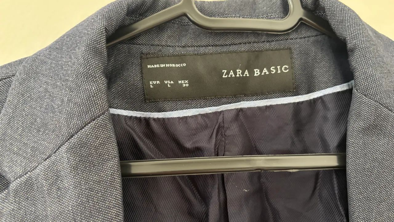 conjunto alfaiataria zara basic azul-escuro - Foto 5