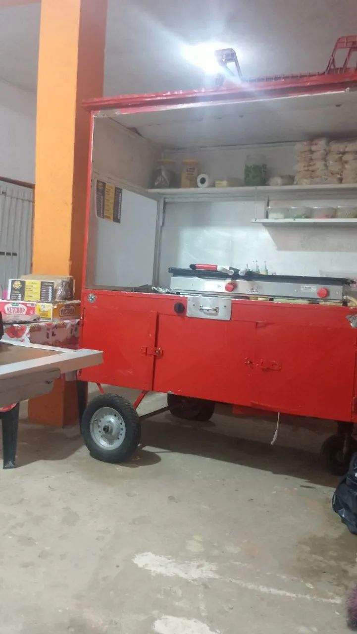 CARRINHO DE LANCHE C/ SALSICHEIRA