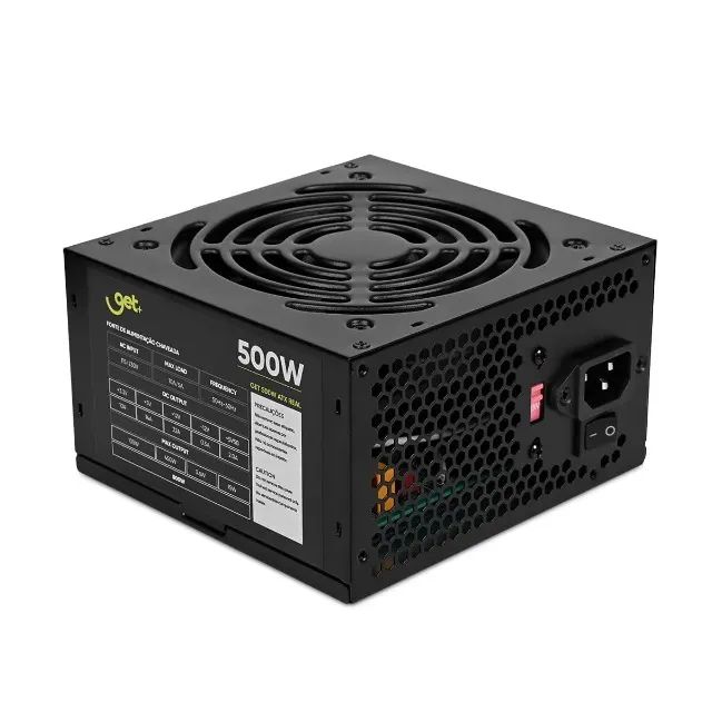 Fonte ATX 500W Real Get com Cabo de Força Bivolt Preto - Nova - Foto 3