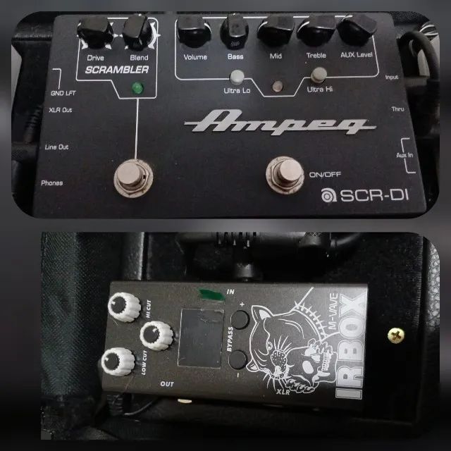 Pedal Ampeg SCR-DI + Pedal IR Box M-VAVE com Pack IR York