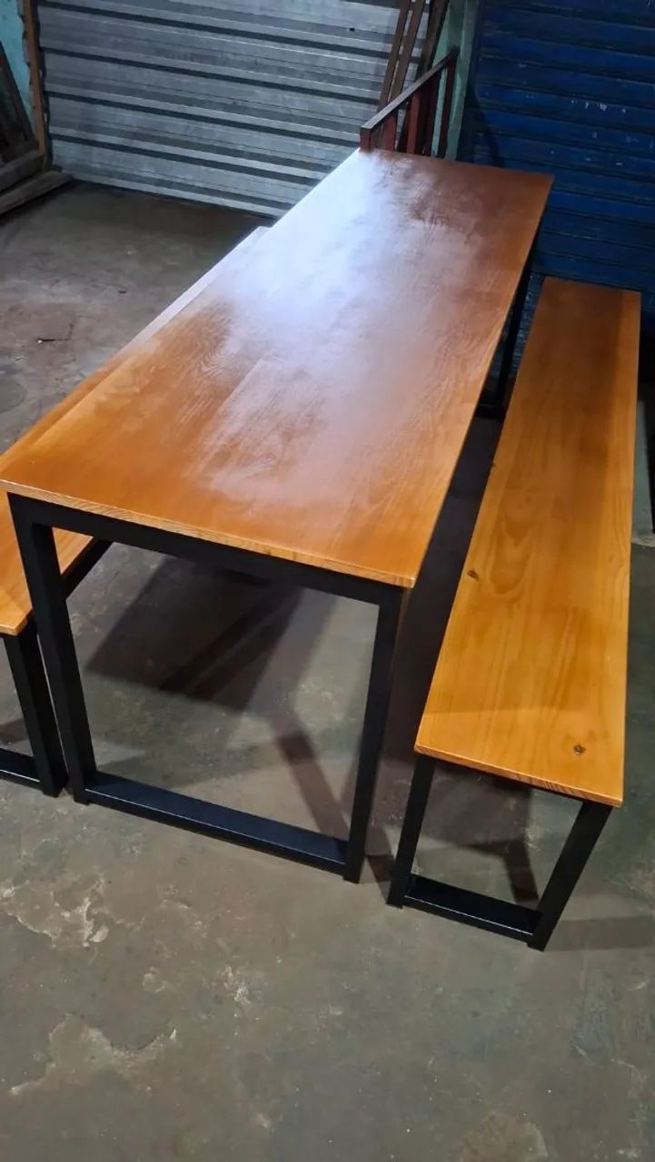 Mesa Industrial  de Madeira Pinus  - Foto 4