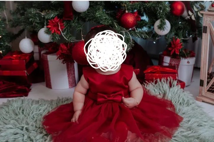 Vestido Vermelho 6 a 9 meses - Foto 3