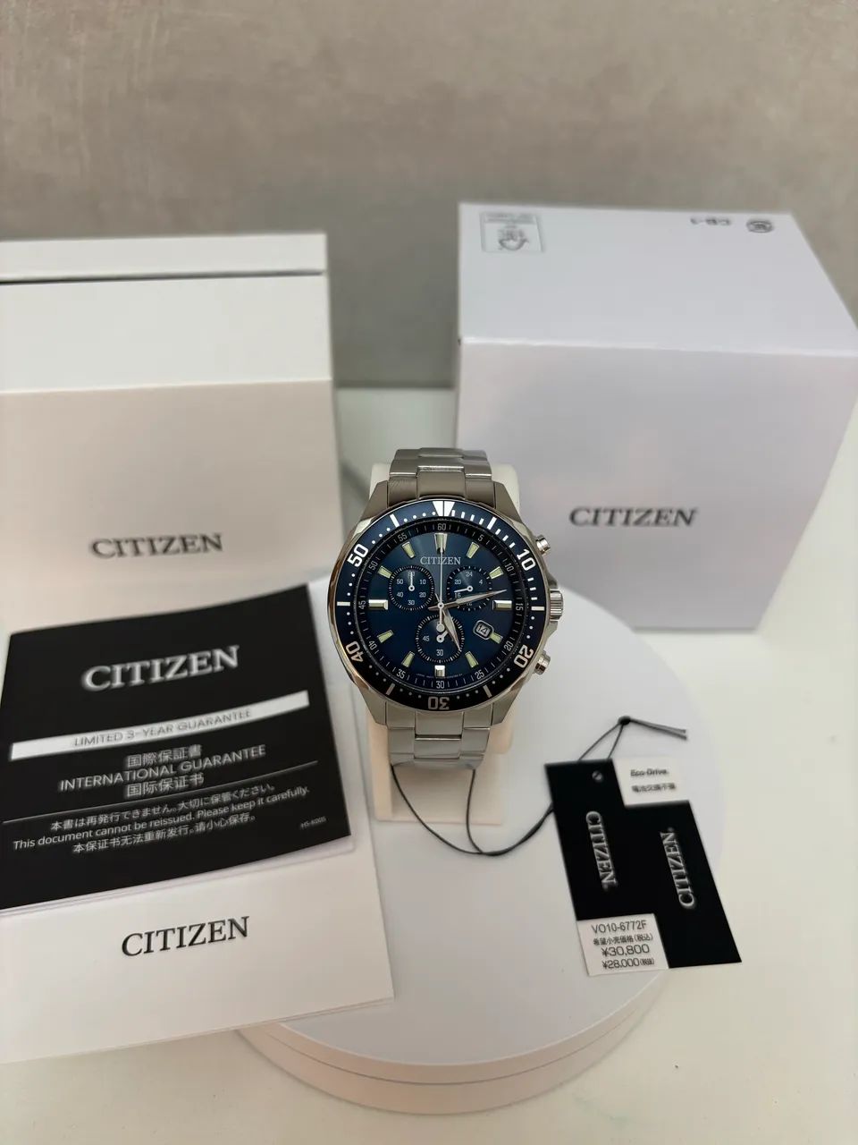 Relógio Citizen VO10-6772F Eco-Drive Cronógrafo Azul 40mm | Novo