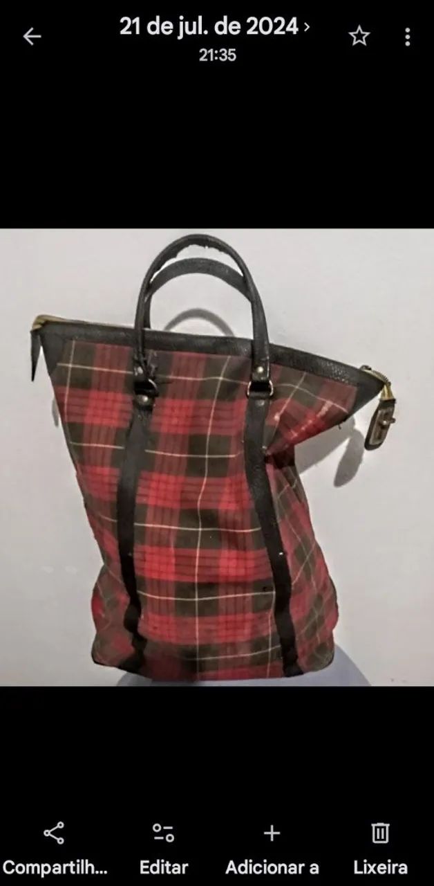 Mala de mão estilo tartan - Foto 2