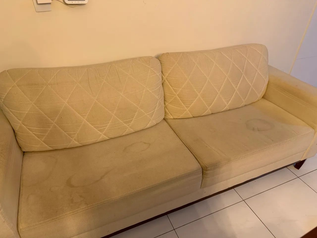 Sofá 2,10m bege tipo linho - Foto 5