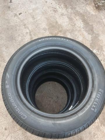 Kit de 4 pneus "195/55r15"usado!