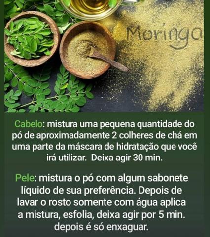 Moringa oleifera. farinha da moringa oleifera. 400g. frete grátis - Foto 2