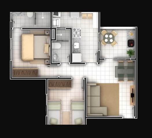 Apartamento com 2 dormitórios à venda, 59 m² por R$ 190.000 - Jardim Ipê - Goiânia/GO - Foto 3