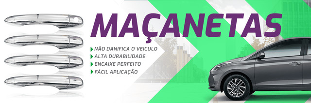 Aplique cromados Maçanetas Retrovisores Pestana Milha Grade etc - Todos os carros - Foto 2