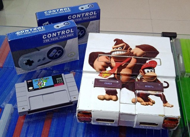 Super Nintendo com 02 controles e 01 jogo. - Foto 2