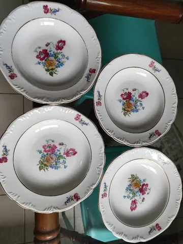 Schmidt - porcelana antiga - conjunto 5 peças sendo Bul