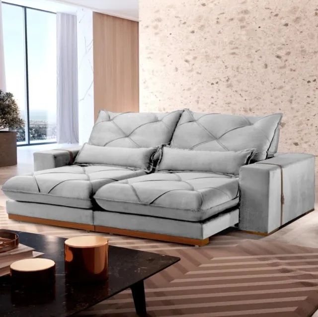 sala sofa retratil e reclinavel de 4 lugares 