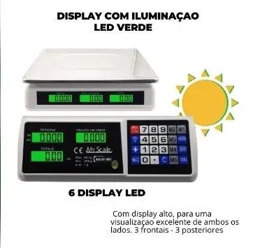 Balança Digital 40kg 1g com Bateria Bivolt (Compra Mínima: 5 Unidades) - Foto 4