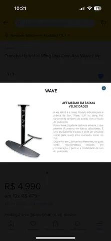 Prancha Hydrofoil Wing Sup Com Asa Wave Flap - Foto 2