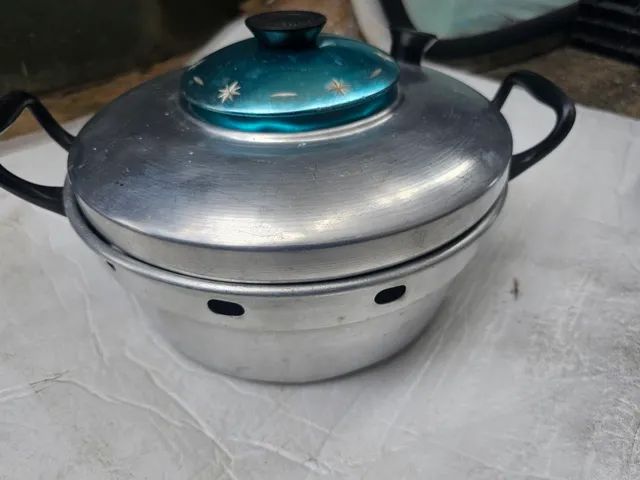 Antiguidade assadeira de bolo panela antiga - Foto 3