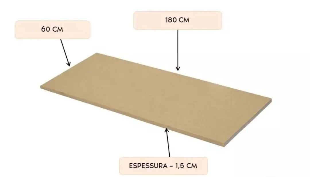 Chapa de madeira MDF cru 180x60 - Foto 2