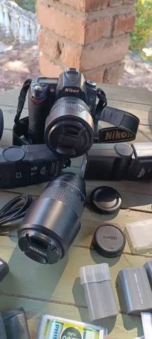 nikon D90, lentes e acessórios diversos