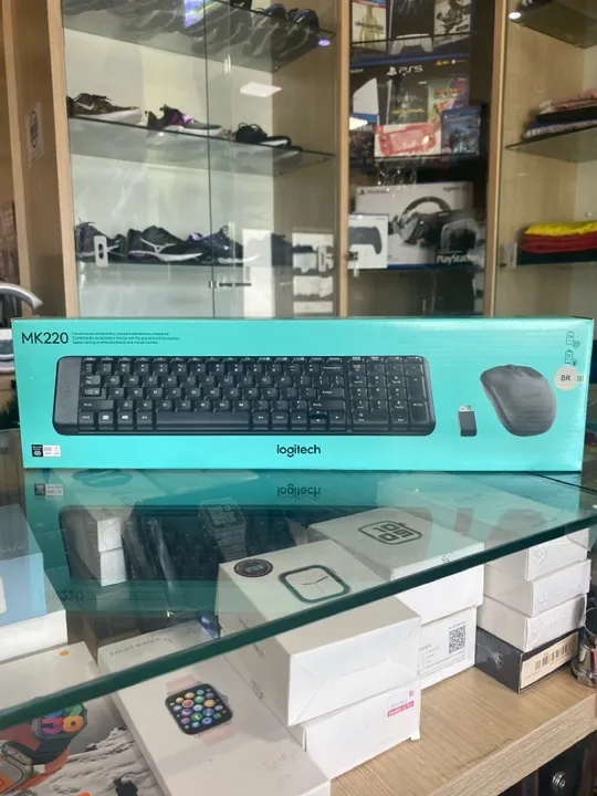 Kit Teclado e Mouse Logitech MK220 - Novo