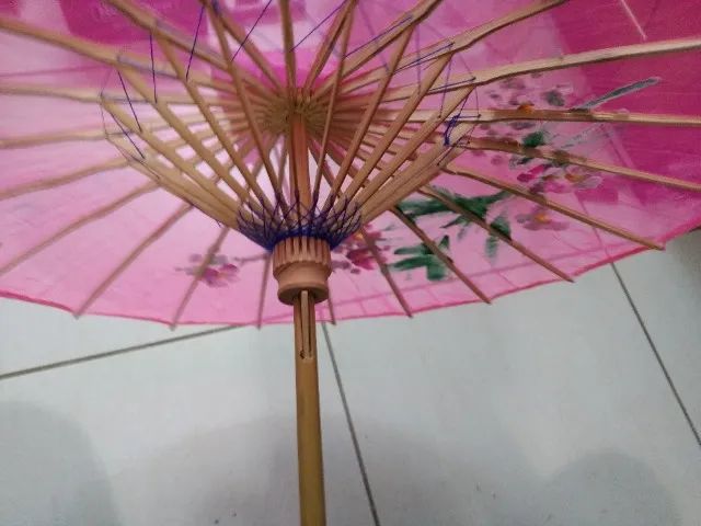 Sombrinha Japonesa Rosa Madeira  - Foto 4