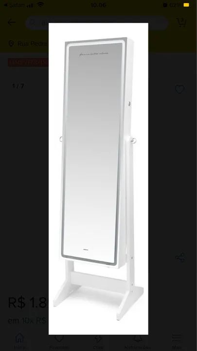 Espelho Decorativo com moldura, 1,89m de altura, Novo! - Foto 2