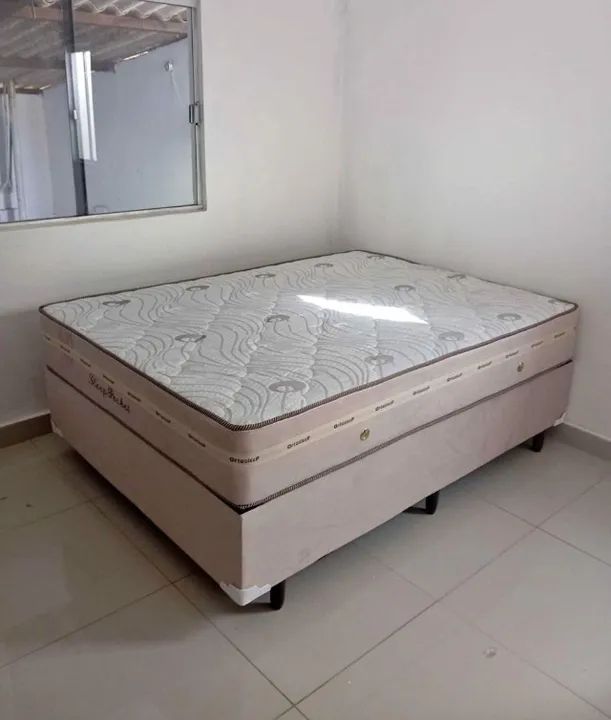 Cama box colchão e base (novo) brinde 