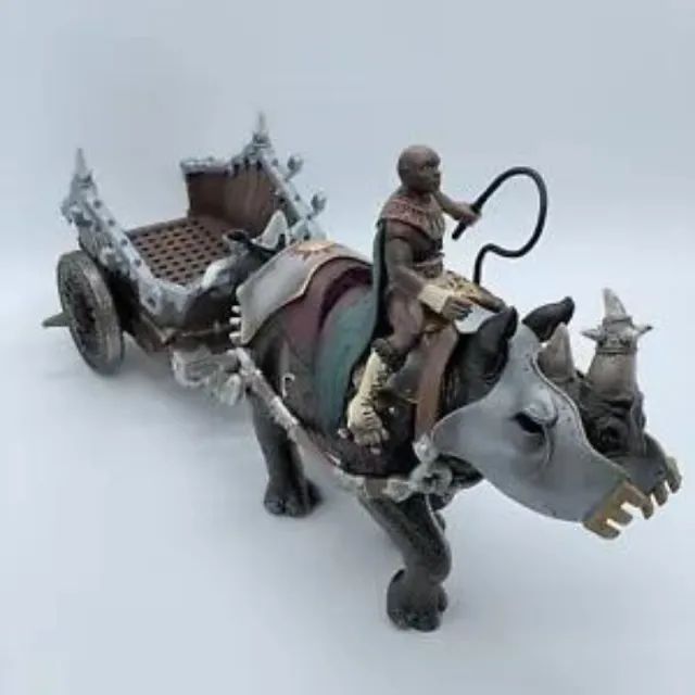 Schleich 70083 Gladiador + Rinoceronte + Carroça Raridade Tam. 44 cm Completo.  - Foto 4