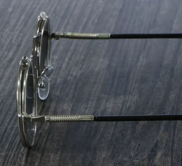Óculos steampunk retrô armação em metal proteção UV 400 - Foto 3