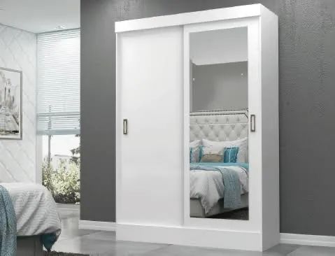 Guarda Roupa Solteiro 2 portas Branco