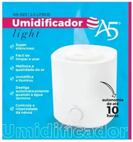 Umidificador a5 light 2,5 litros bivolt 25w - Foto 2